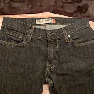 Boys Levi’s slim straight blue jeans
